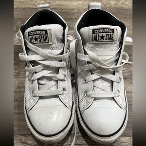 Converse Chuck Taylor All Star Street White Mid Top Sneakers Size 2